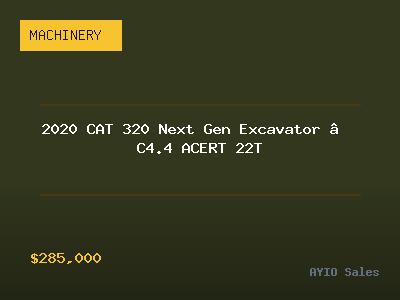 2020 CAT 320 Next Gen Excavator — C4.4 ACERT 22T