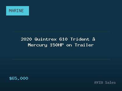 2020 Quintrex 610 Trident — Mercury 150HP on Trailer