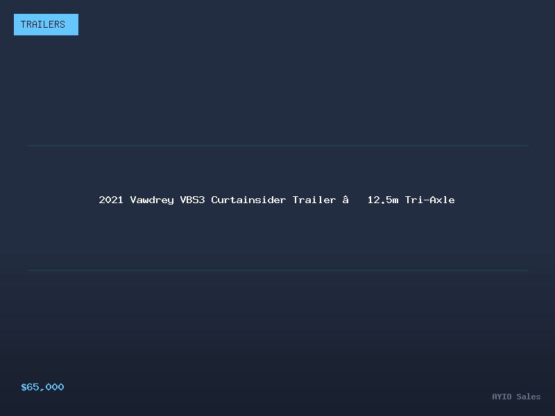 2021 Vawdrey VBS3 Curtainsider Trailer — 12.5m Tri-Axle