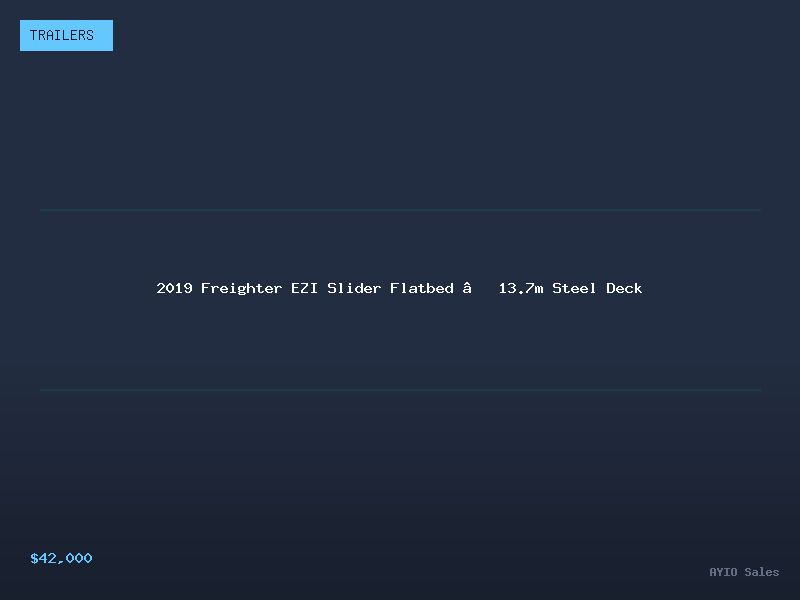 2019 Freighter EZI Slider Flatbed — 13.7m Steel Deck